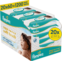 Pampers Feuchttücher aqua soft touch (20x60 St), 1.200 St