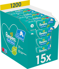 Fresh Clean Vochtige Doekjes (15x80 stuks), Voordeelverpakking, 1.200 stuks