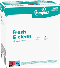 Fresh Clean Vochtige Doekjes (15x80 stuks), Voordeelverpakking, 1.200 stuks