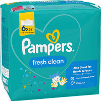 Fresh Clean vochtige doekjes (6 x 52 stuks), 312 stuks