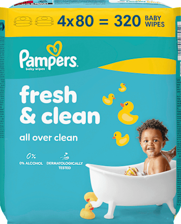 Feuchttücher Fresh & Clean (4x80 St), 320 St