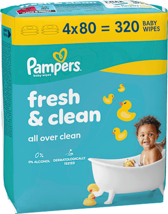 Feuchttücher Fresh & Clean (4x80 St), 320 St