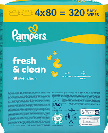 Feuchttücher Fresh & Clean (4x80 St), 320 St