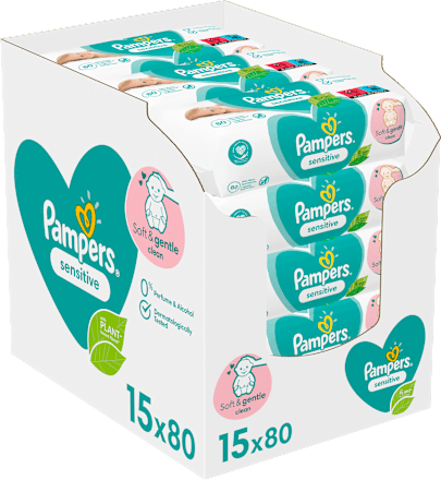 Feuchttücher sensitive (15x80 St), Vorteilspack, 1.200 St - Duitse Drogist Haus