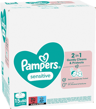 Feuchttücher sensitive (15x80 St), Vorteilspack, 1.200 St - Duitse Drogist Haus