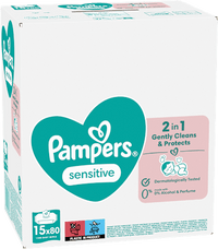 Feuchttücher sensitive (15x80 St), Vorteilspack, 1.200 St - Duitse Drogist Haus