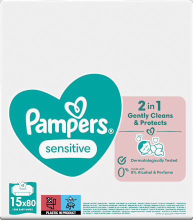 Feuchttücher sensitive (15x80 St), Vorteilspack, 1.200 St - Duitse Drogist Haus