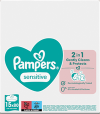 Feuchttücher sensitive (15x80 St), Vorteilspack, 1.200 St - Duitse Drogist Haus