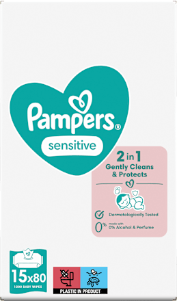 Feuchttücher sensitive (15x80 St), Vorteilspack, 1.200 St - Duitse Drogist Haus