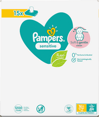 Feuchttücher sensitive (15x80 St), Vorteilspack, 1.200 St - Duitse Drogist Haus