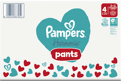 Babybroekje Harmonie maat 4 Maxi (9-15 kg), maandbox, 168 stuks