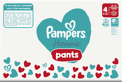 Babybroekje Harmonie maat 4 Maxi (9-15 kg), maandbox, 168 stuks