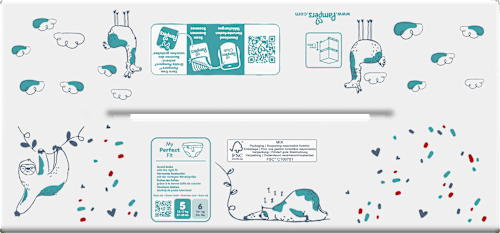 Babybroekje Harmonie maat 5 Junior (12-17 kg), maandelijkse doos, 144 stuks