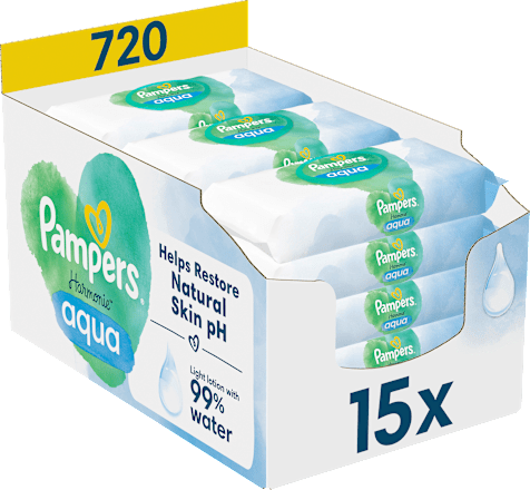 Harmonie Aqua vochtige doekjes (15x48 stuks), 720 stuks