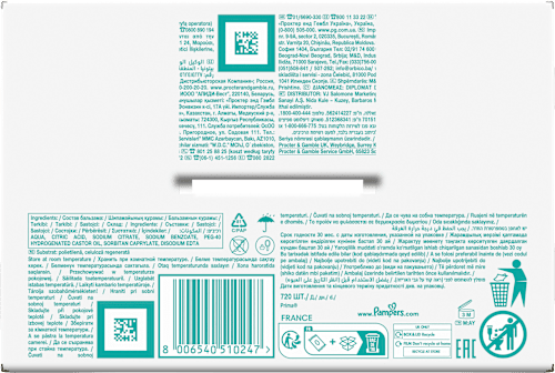 Harmonie Aqua vochtige doekjes (15x48 stuks), 720 stuks