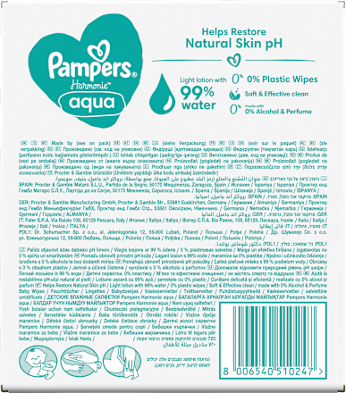 Harmonie Aqua vochtige doekjes (15x48 stuks), 720 stuks