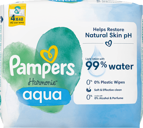 Harmonie Aqua vochtige doekjes (4x48 stuks), 192 stuks