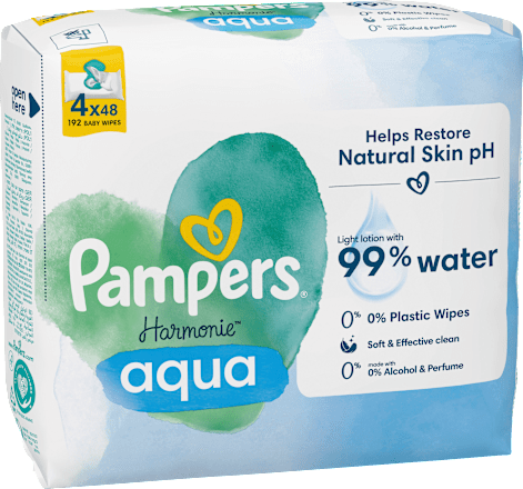 Harmonie Aqua vochtige doekjes (4x48 stuks), 192 stuks