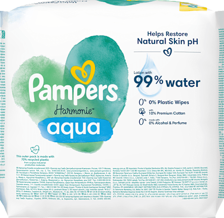 Feuchttücher Harmonie Aqua (6x48 St), 288 St Pampers Harmonie