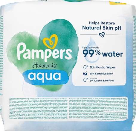 Feuchttücher Harmonie Aqua (6x48 St), 288 St Pampers Harmonie
