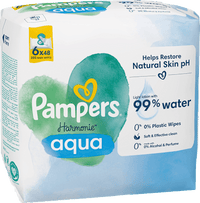 Feuchttücher Harmonie Aqua (6x48 St), 288 St Pampers Harmonie