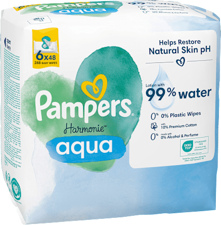 Feuchttücher Harmonie Aqua (6x48 St), 288 St Pampers Harmonie