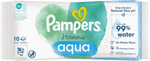 Feuchttücher Harmonie Aqua, Reisegröße, 10 St Pampers Harmonie