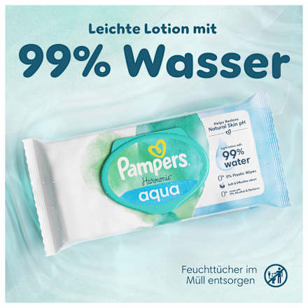 Feuchttücher Harmonie Aqua, Reisegröße, 10 St Pampers Harmonie