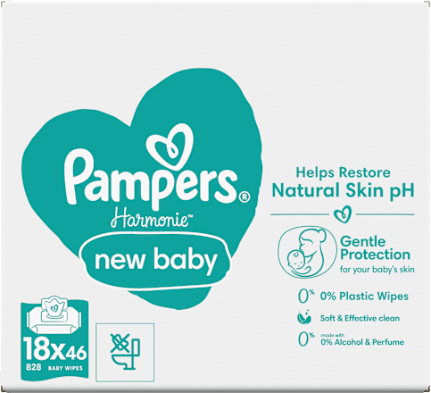 Harmonie New Baby vochtige doekjes (18x46 stuks), 828 stuks
