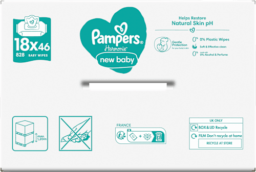 Harmonie New Baby vochtige doekjes (18x46 stuks), 828 stuks