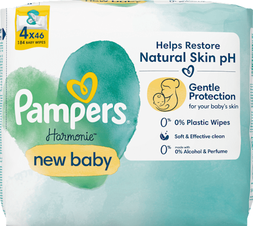 Feuchttücher Harmonie new baby (4x46 St), 184 St Pampers Harmonie