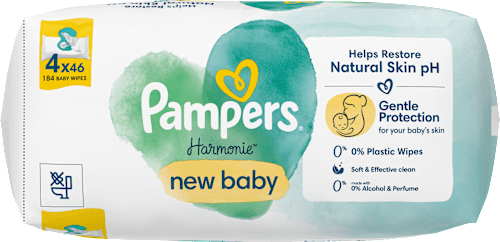 Feuchttücher Harmonie new baby (4x46 St), 184 St Pampers Harmonie