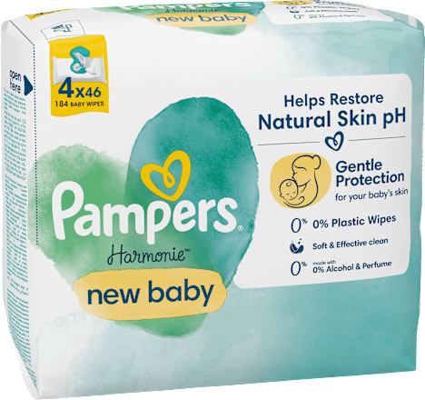 Feuchttücher Harmonie new baby (4x46 St), 184 St Pampers Harmonie