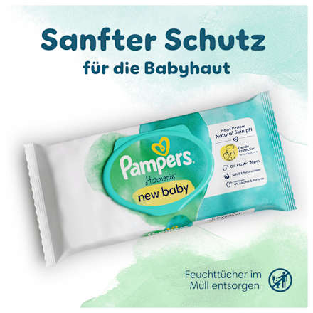 Feuchttücher Harmonie new baby (4x46 St), 184 St Pampers Harmonie