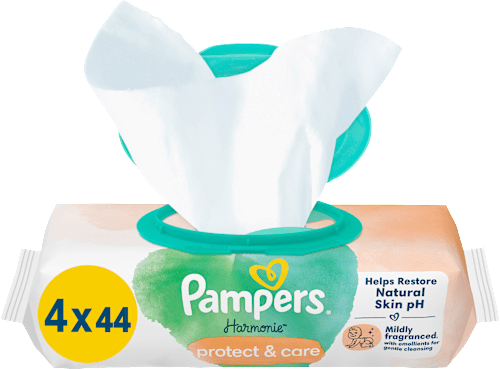 Harmonie protect &amp; care Calendula vochtige doekjes (4x44 stuks), 176 stuks