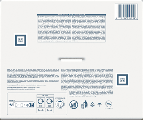 Harmonie luiers maat 2 mini (4-8 kg), maandelijkse doos, 204 stuks