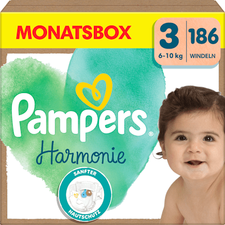 Harmonie luiers maat 3 Midi (6-10 kg), maandelijkse doos, 186 stuks