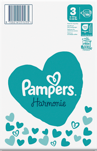 Harmonie luiers maat 3 Midi (6-10 kg), maandelijkse doos, 186 stuks