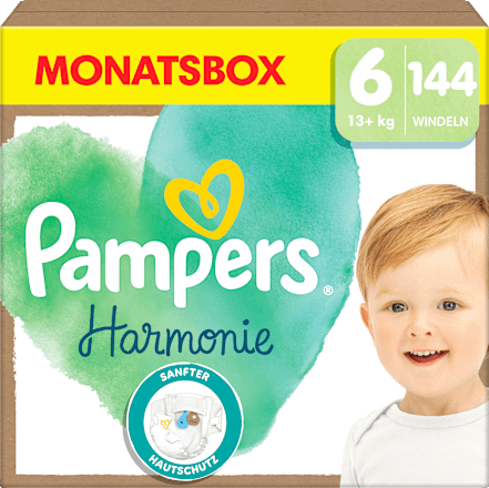 Harmonie luiers maat 6 Junior (13+ kg), maandelijkse doos, 144 stuks