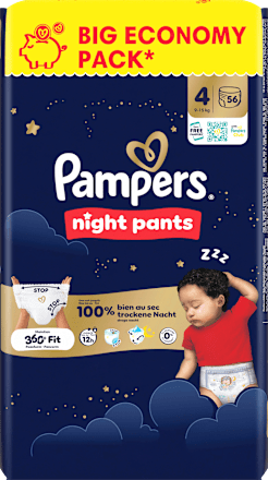 Baby Pants night Gr. 4 (9-15 kg) Big Economy Pack, 56 St