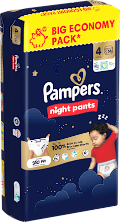 Baby Pants night Gr. 4 (9-15 kg) Big Economy Pack, 56 St