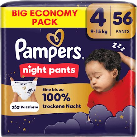 Baby Pants night Gr. 4 (9-15 kg) Big Economy Pack, 56 St