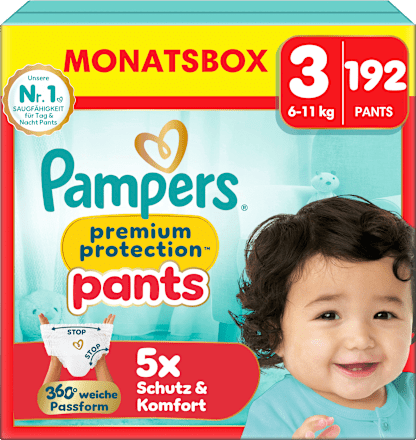 Baby Pants Premium Protection Gr. 3 (6-11 kg)  Monatsbox, 192 St