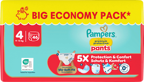 Baby Pants Premium Protection Gr. 4 (9-15 kg) Big Pack, 46 St