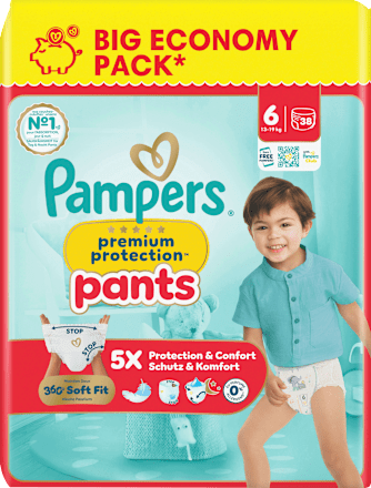 Baby Pants Premium Protection Gr. 6 XL (13-19 kg) Big Pack, 38 St
