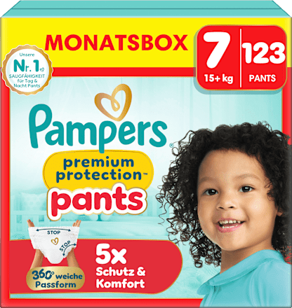 Baby Pants Premium Protection Gr. 7 Extra Large (15+ kg) Monatsbox, 123 St