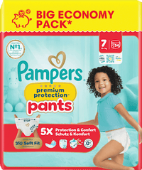 Baby Pants Premium Protection Gr. 7 XL (15+ kg) Big Pack, 34 St