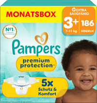 Windeln Gr 3+ (7-11 kg) Monatsbox, 186 St