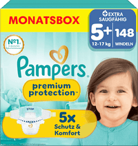 Windeln Gr. 5+ (12-17 kg) Monatsbox, 148 St