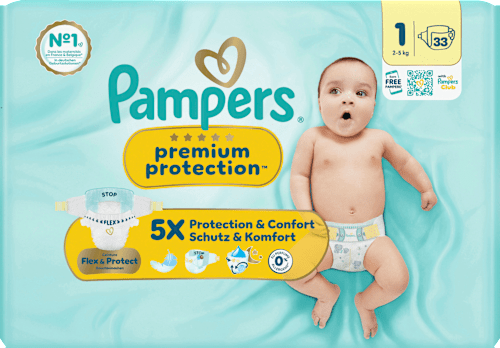 Windeln Premium Protection Gr. 1 (2-5 kg), 33 St